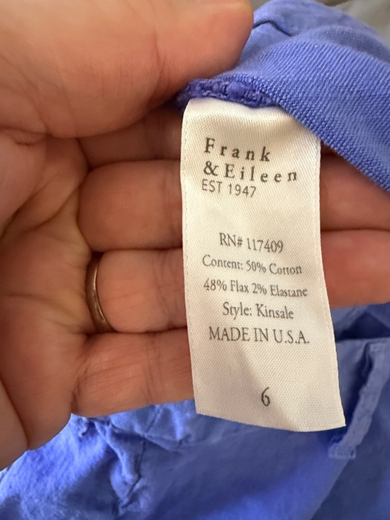 Frank & Eileen Kinsale High Waist Linen Pants Size 6 - Picture 8 of 8